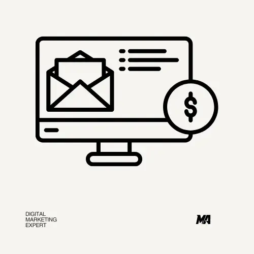 Email marketing and lead generation icon representing digital strategies by the Best Digital Marketing Expert in Calicut